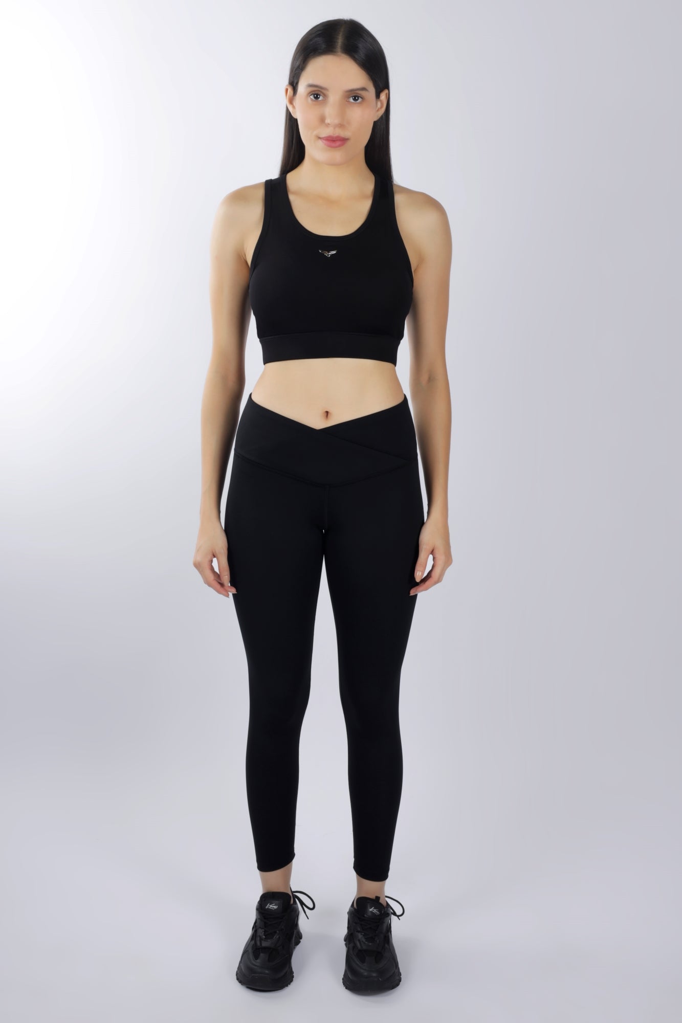 Crossover Black Sports Bra