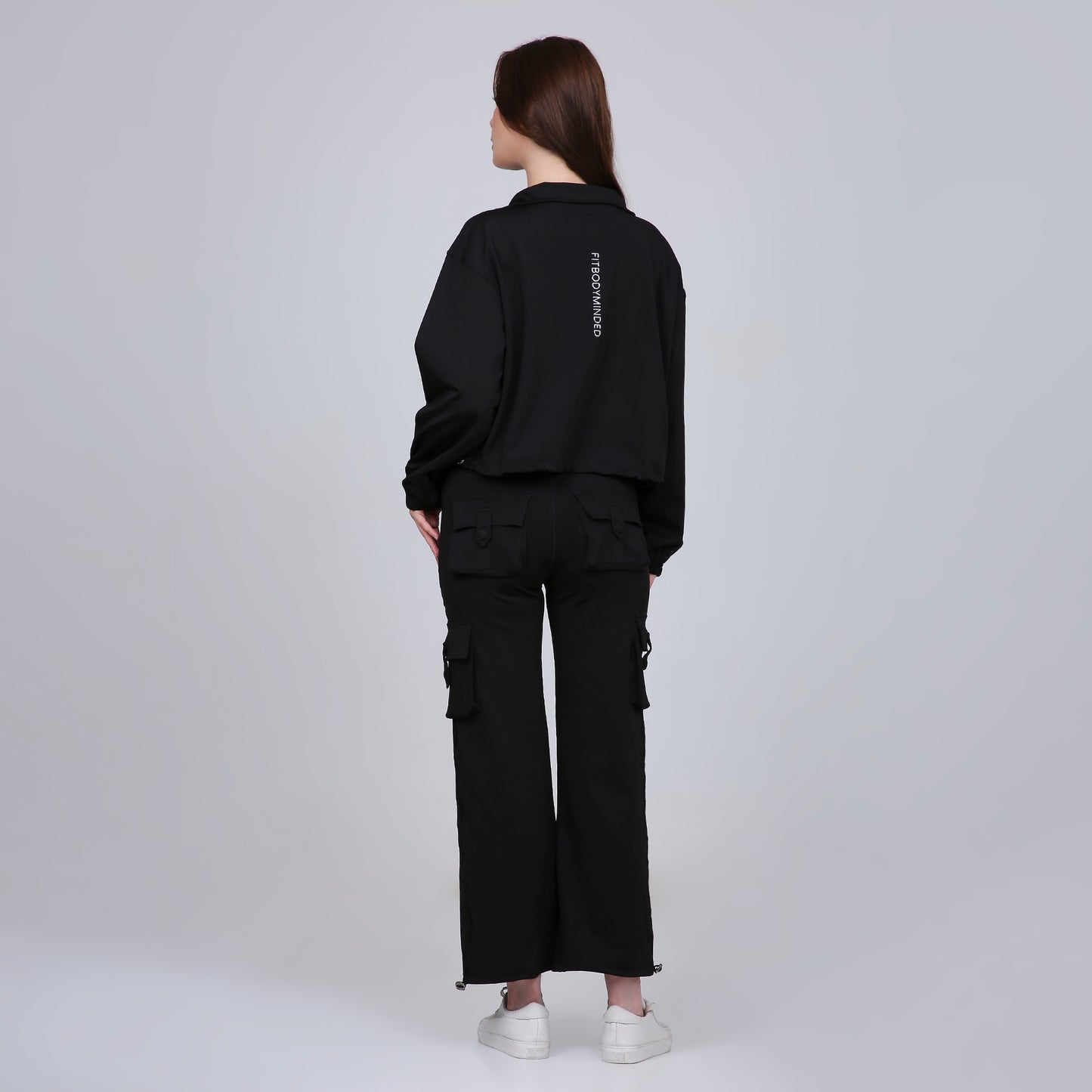 HYBRID CARGO JACKET - BLACK