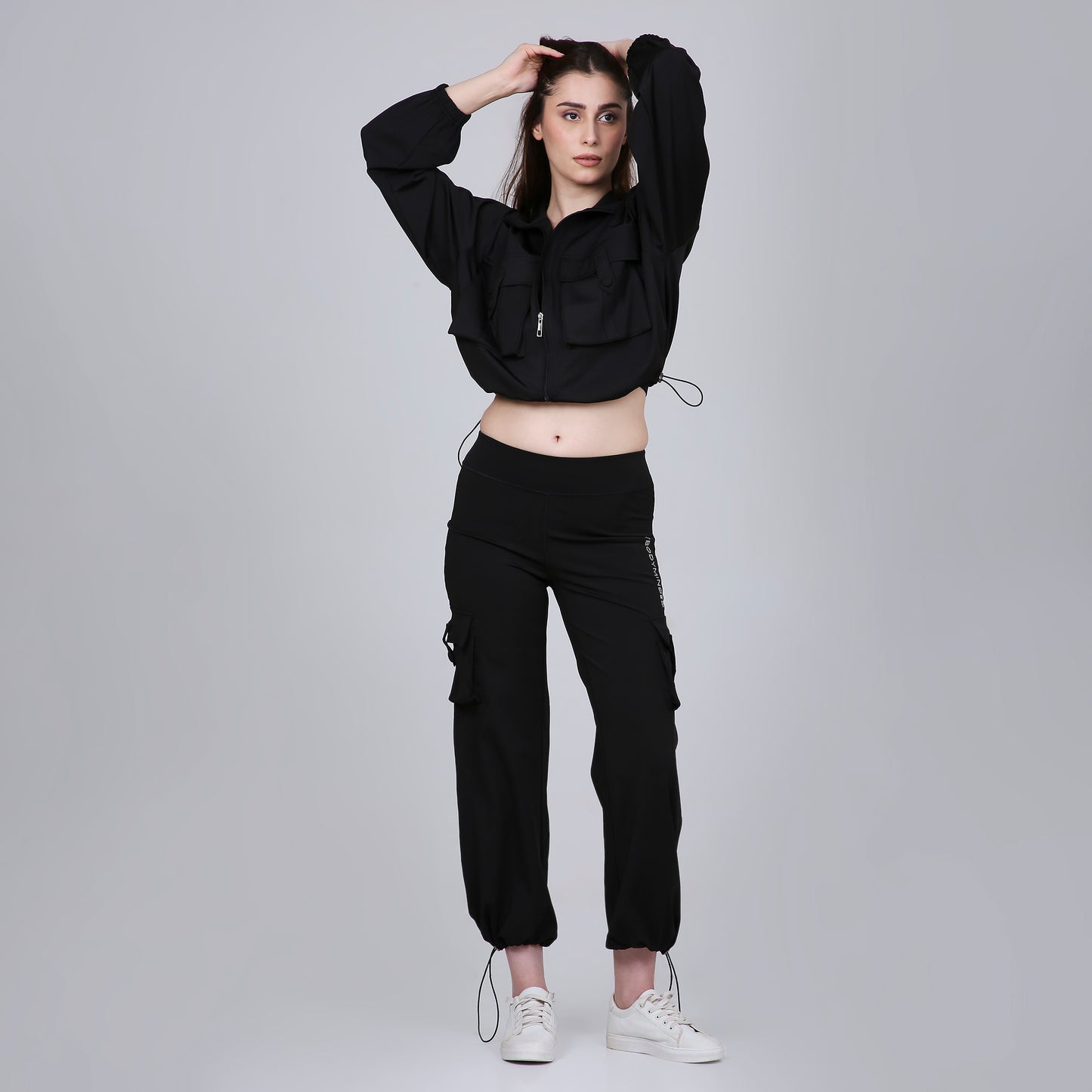 HYBRID CARGO JACKET - BLACK