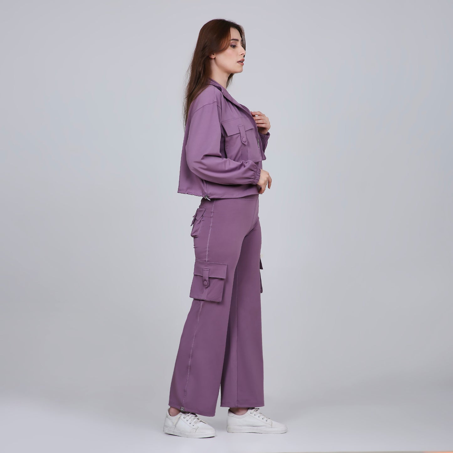 HYBRID CARGO JACKET - LAVENDER