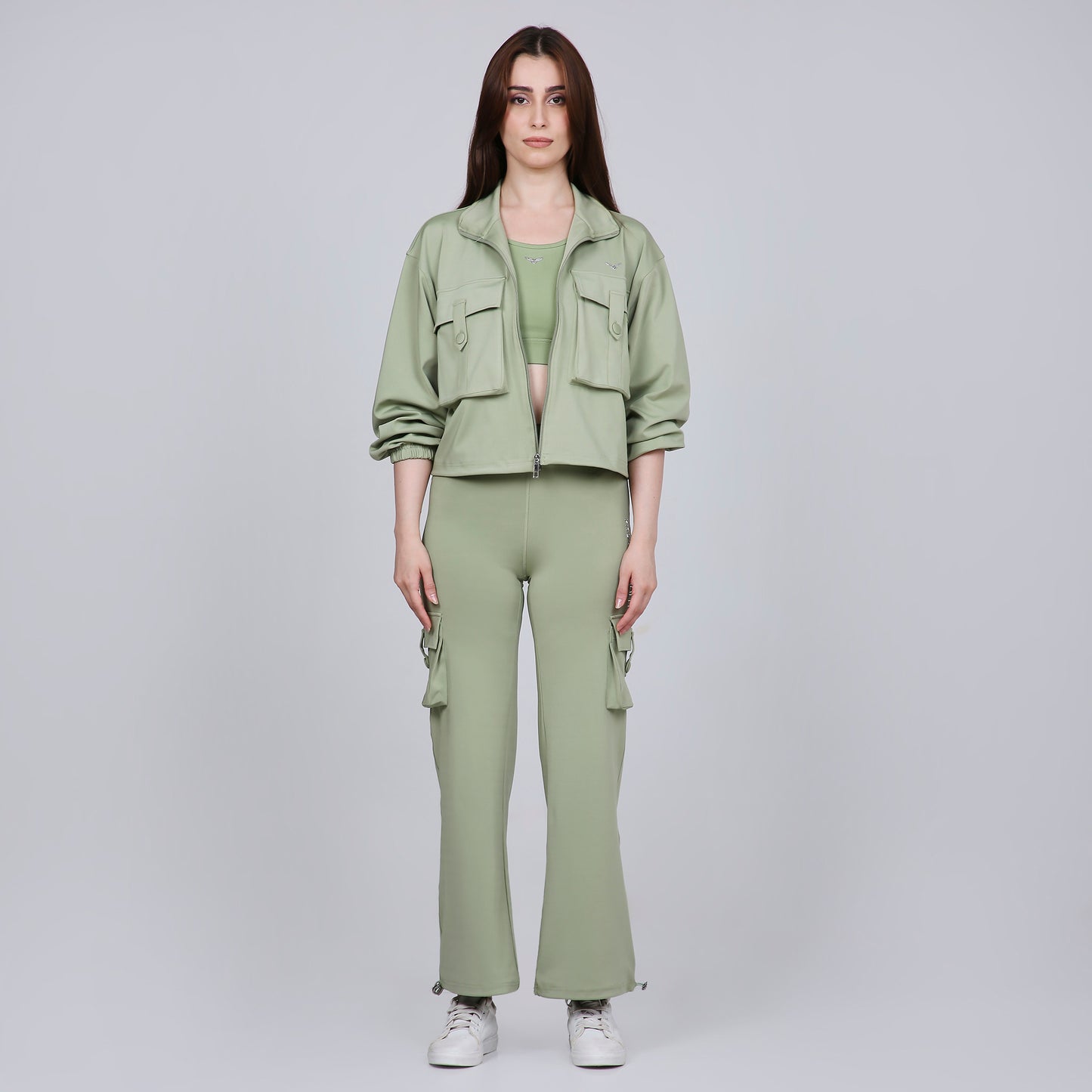 HYBRID CARGO JACKET - SAGE GREEN