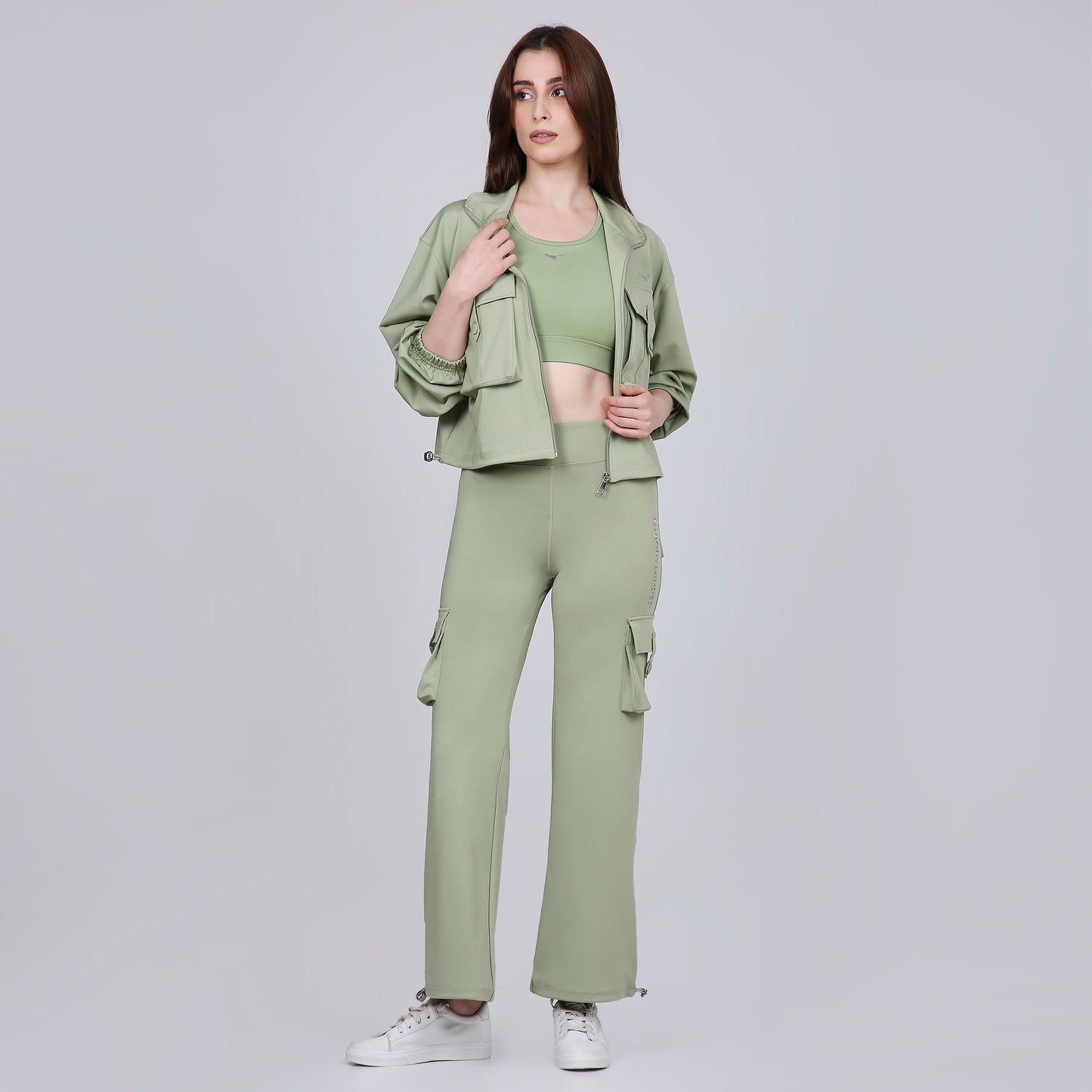 HYBRID CARGO JACKET - SAGE GREEN