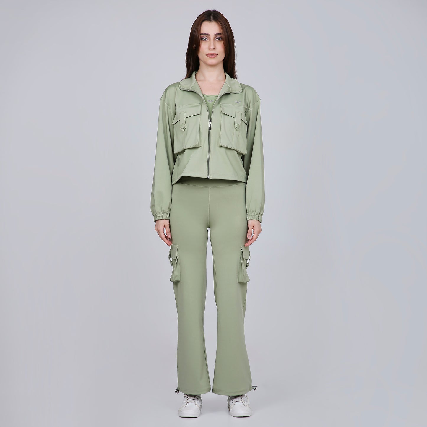 HYBRID CARGO JACKET - SAGE GREEN