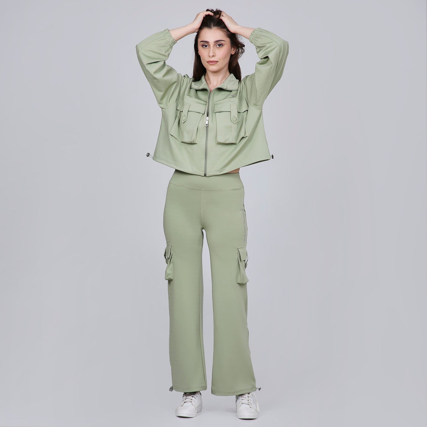 HYBRID CARGO JACKET - SAGE GREEN