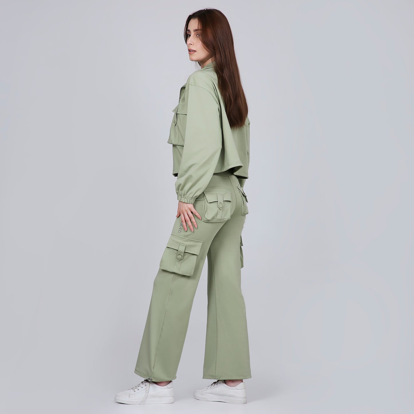 HYBRID CARGO JACKET - SAGE GREEN