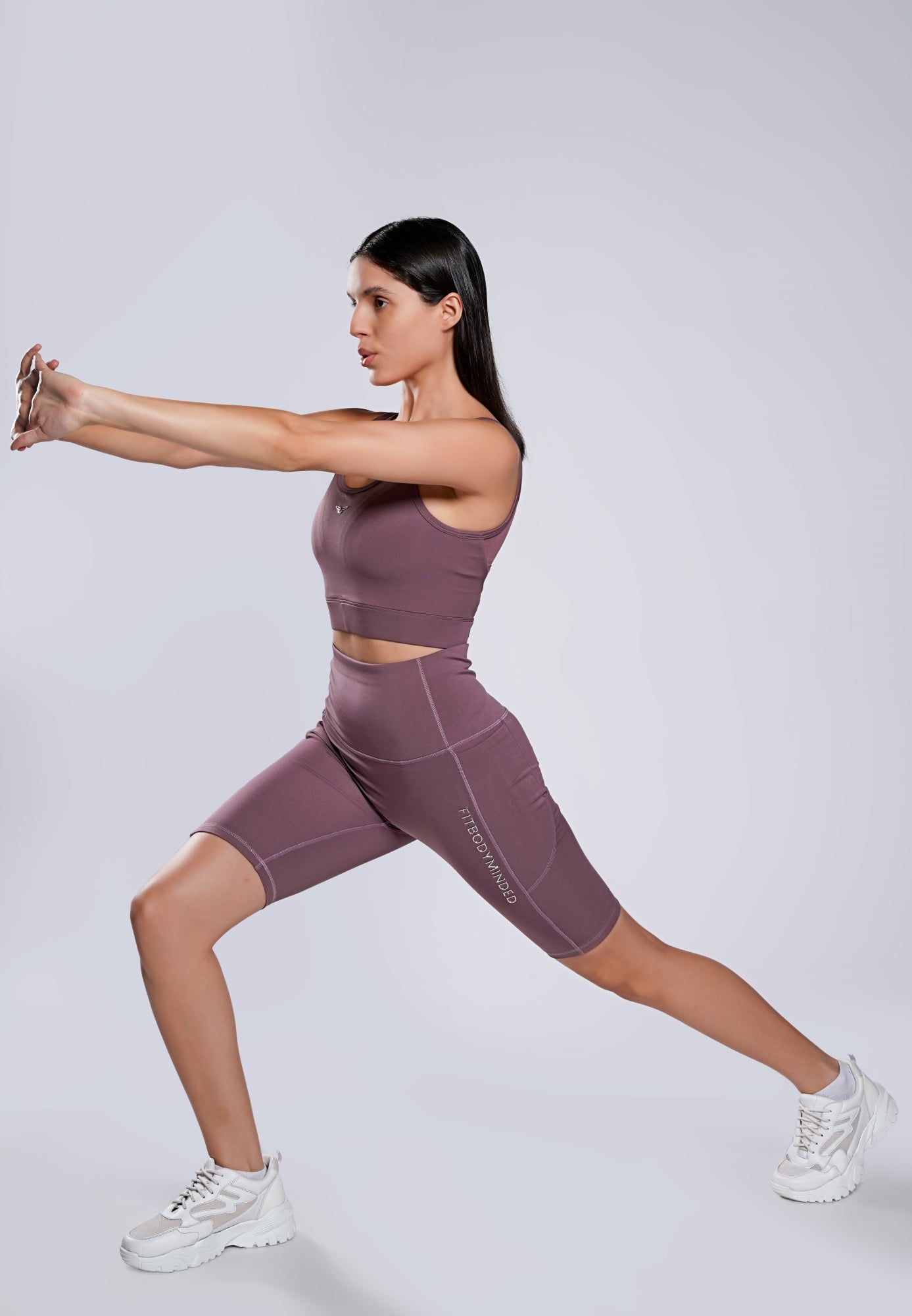 Premium High Waisted Cycling Shorts - Lavender