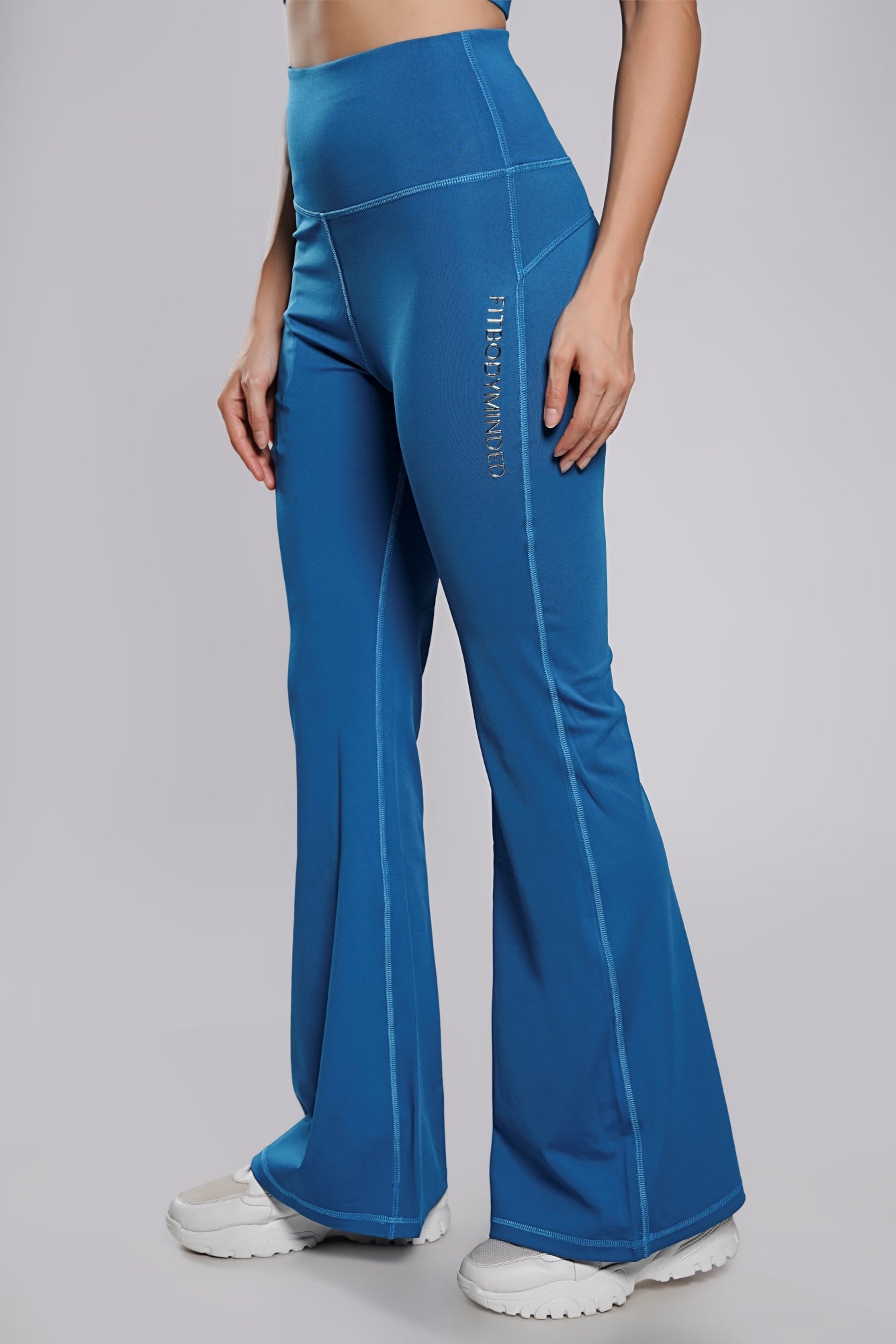 Your Flair Premium Yoga Pants Bahama Blue Fitbodyminded