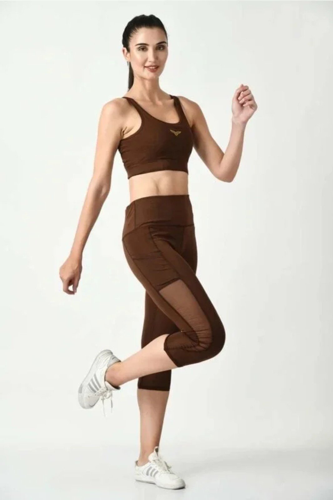 Crossover Coffee Brown Sports Bra (4)