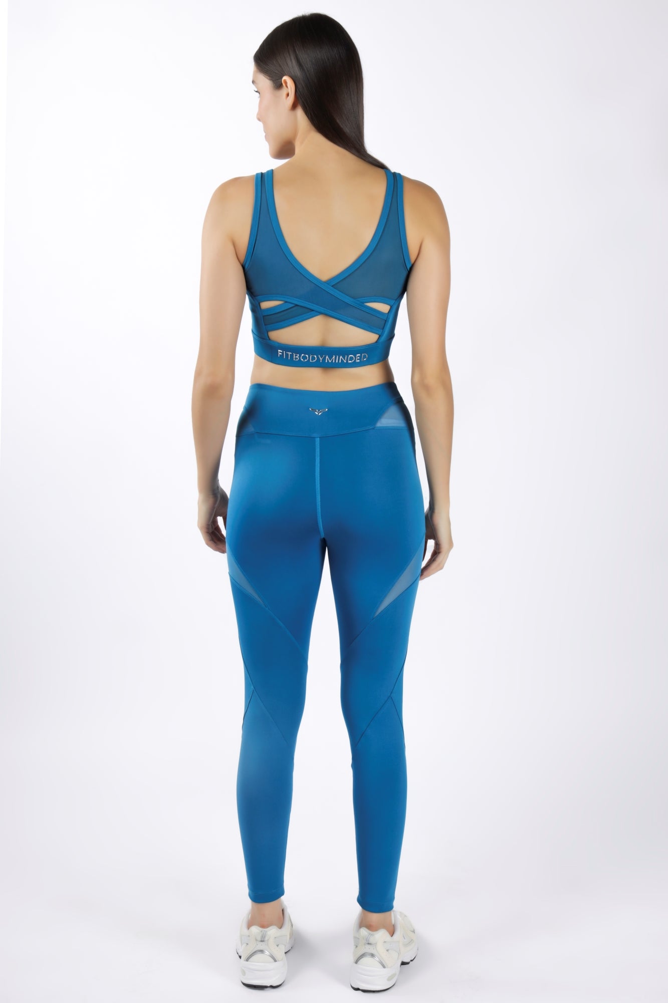 MESH ATTACK Leggings - Bahama Blue