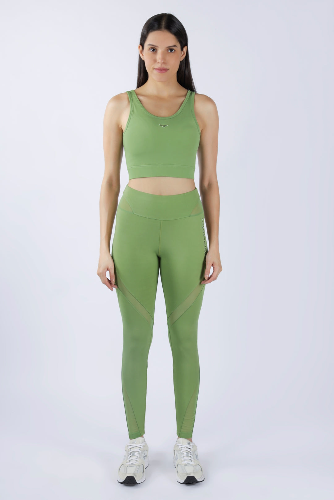 MESH ATTACK Leggings - MATCHA