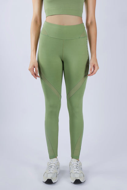 MESH ATTACK Leggings - Sage Green