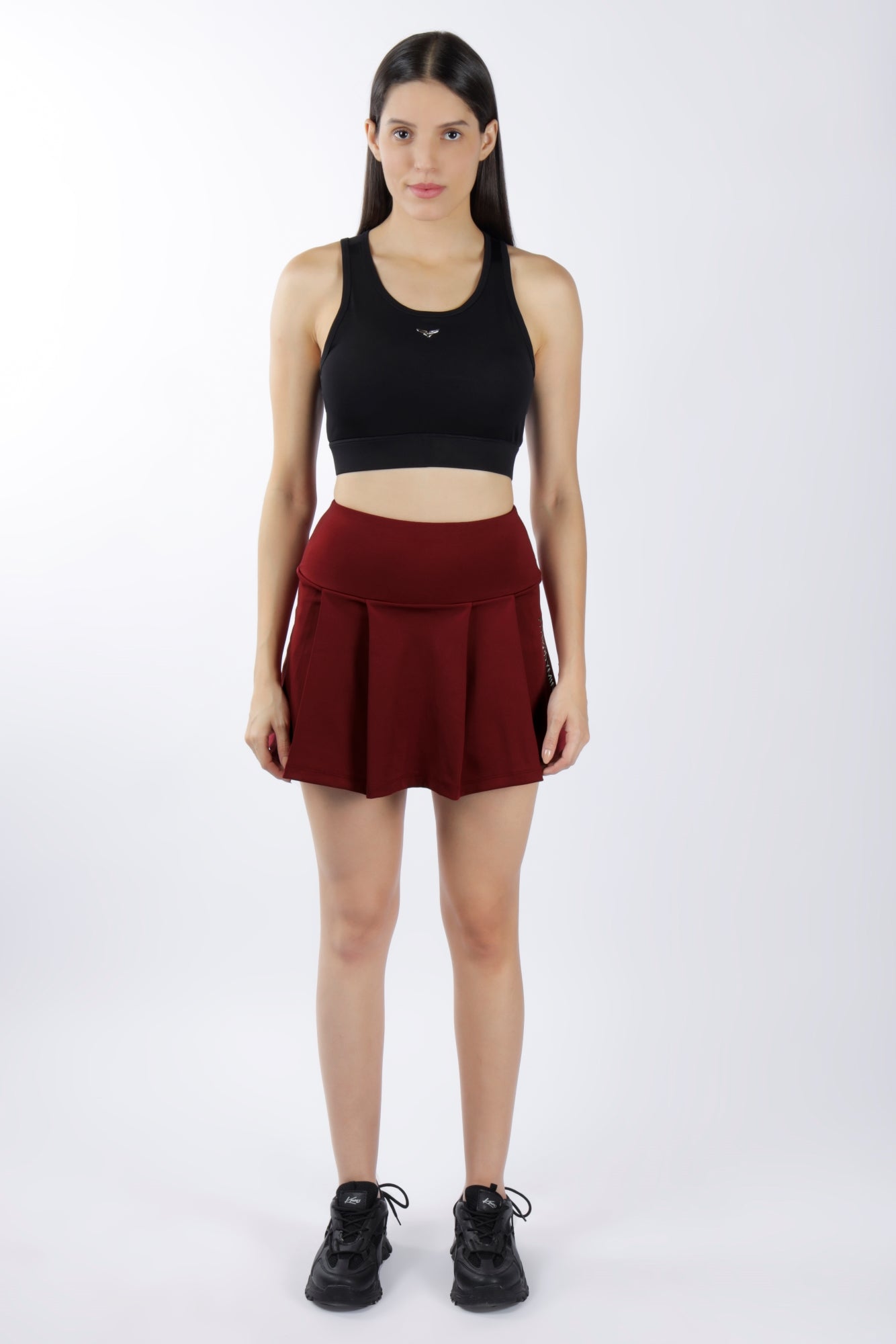 Premium High Waisted SKORT - Deep RED