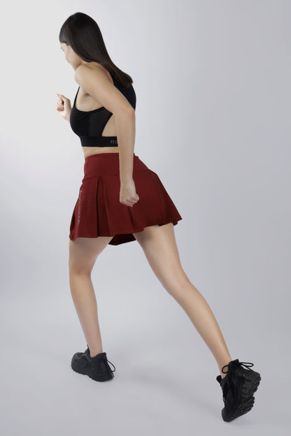 Premium High Waisted SKORT - Deep RED