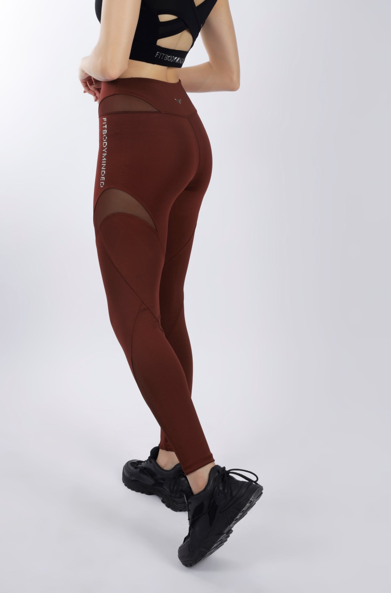 MESH ATTACK Leggings - Deep Red