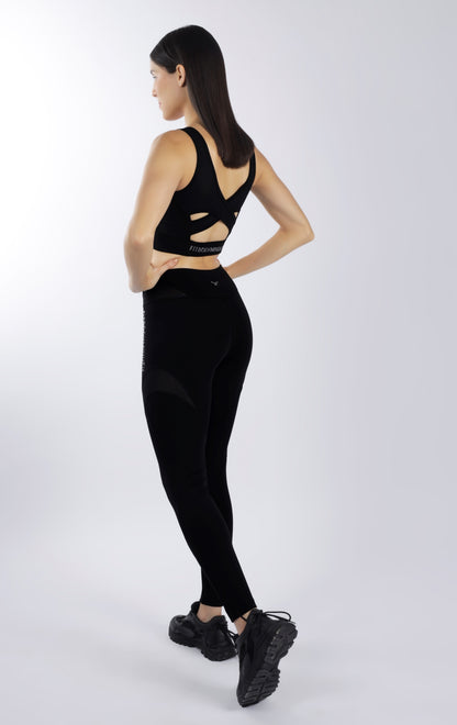 MESH ATTACK Leggings - Black