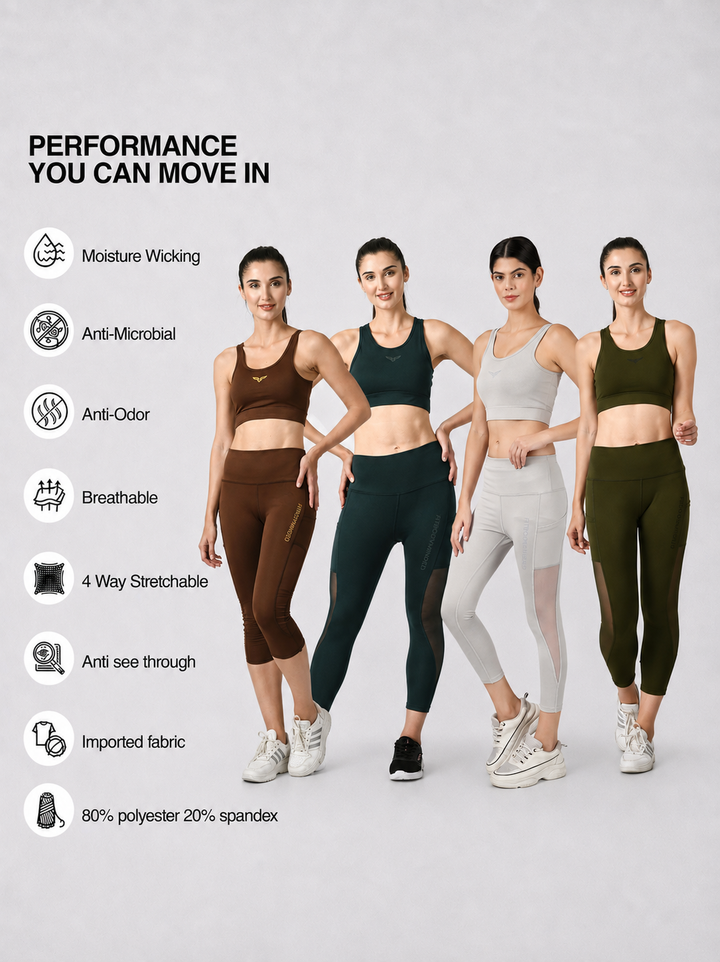 Girl On The Run Mesh Grey Leggings