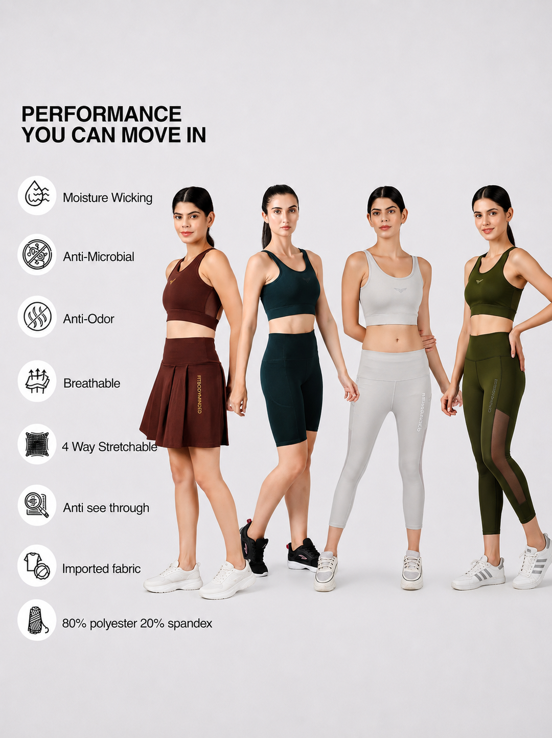 U Shape Grey Sports Bra