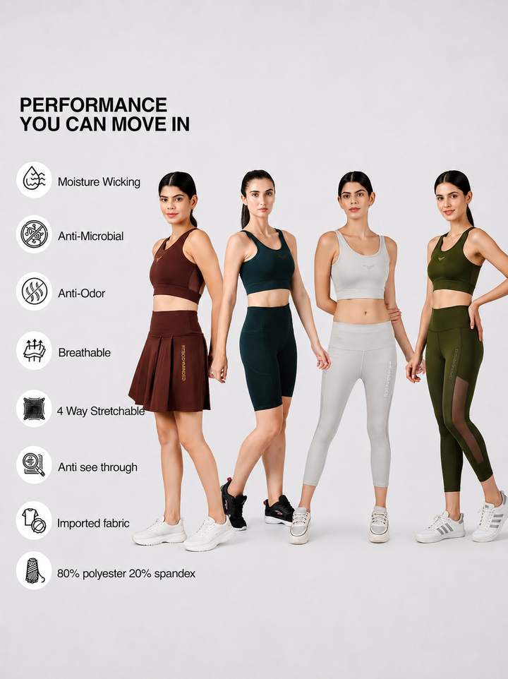 U Shape Grey Sports Bra