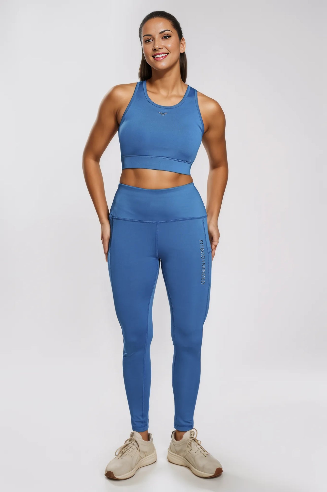 Premium Girl On The Run Mesh Leggings - Bahama Blue