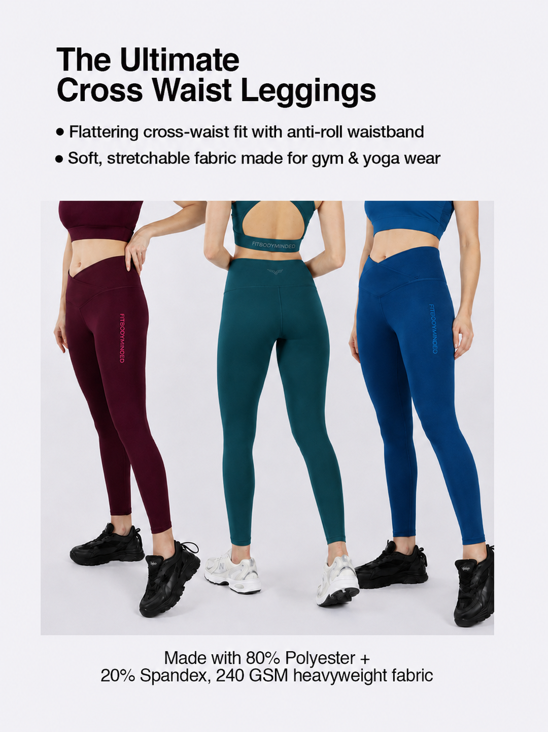Cross Waist Band Olive Green Leggings