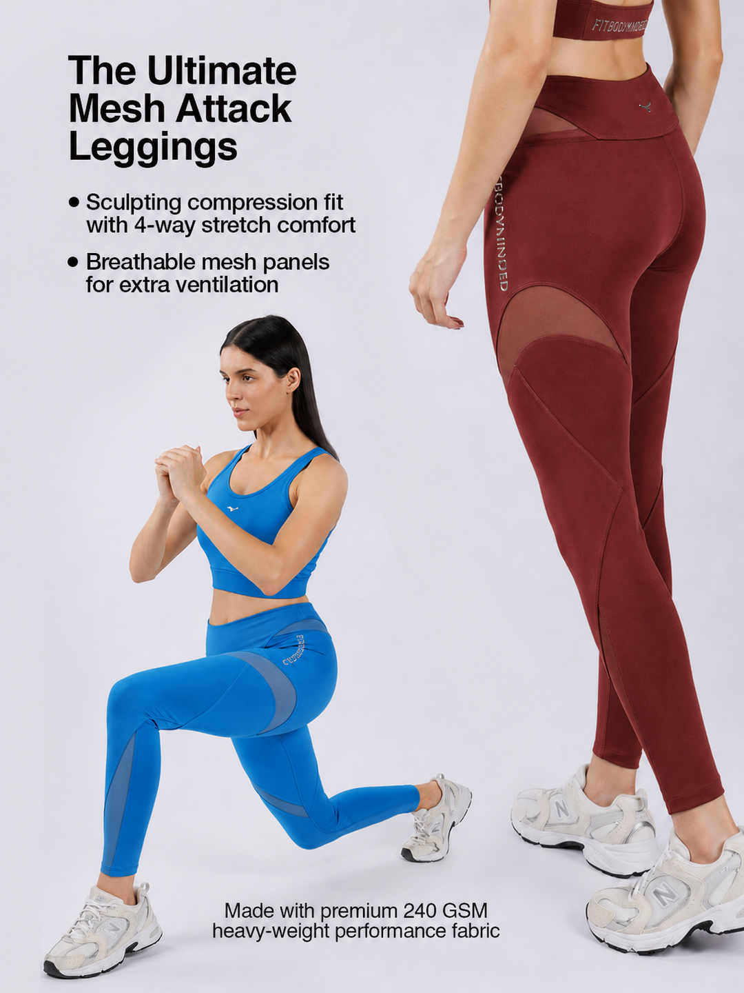 MESH ATTACK Leggings - Black