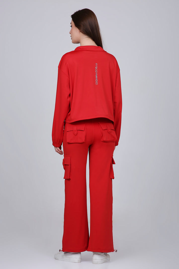 HYBRID CARGO JACKET - FIRE RED