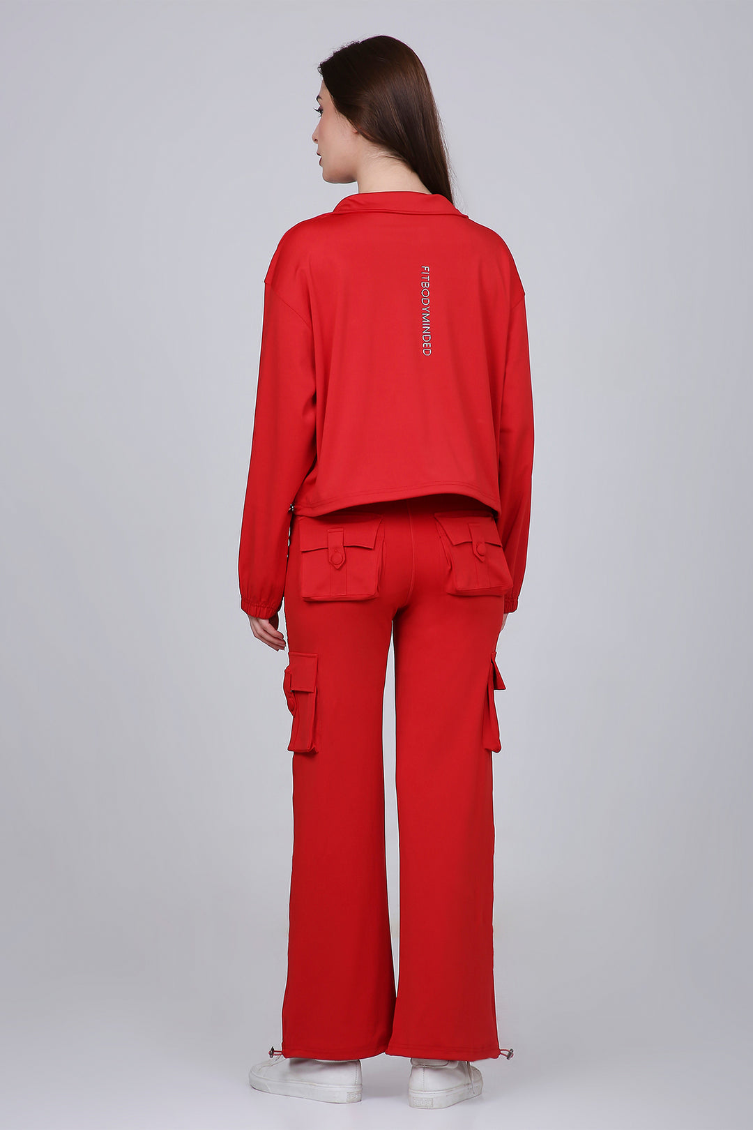 HYBRID CARGO PANTS - FIRE RED