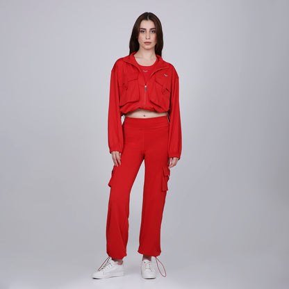HYBRID CARGO PANTS - FIRE RED