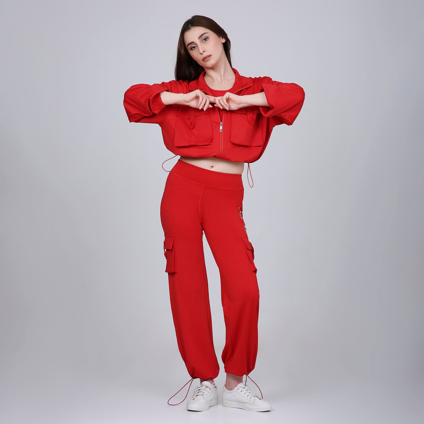 HYBRID CARGO JACKET - FIRE RED