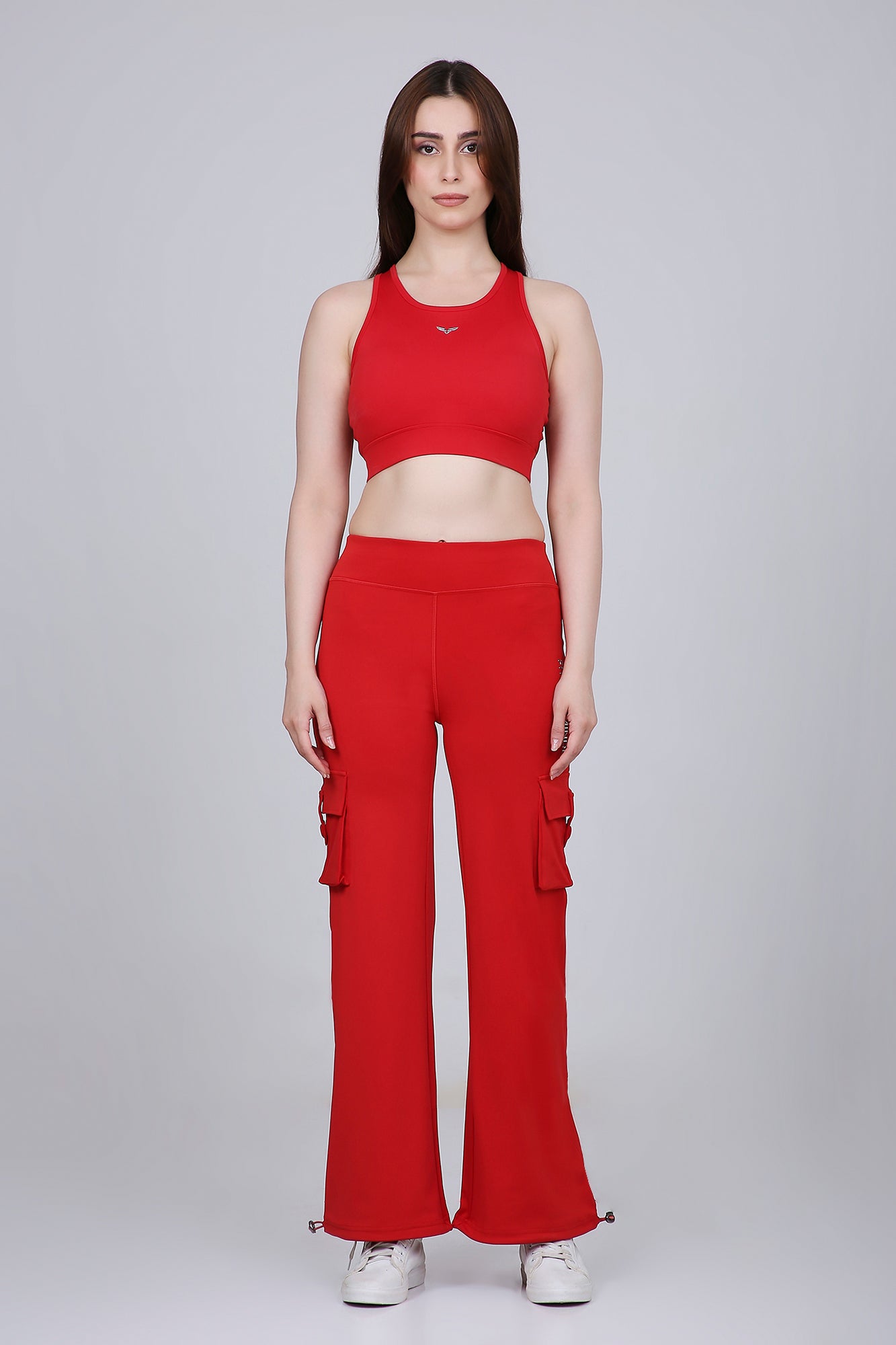 HYBRID CARGO PANTS - FIRE RED