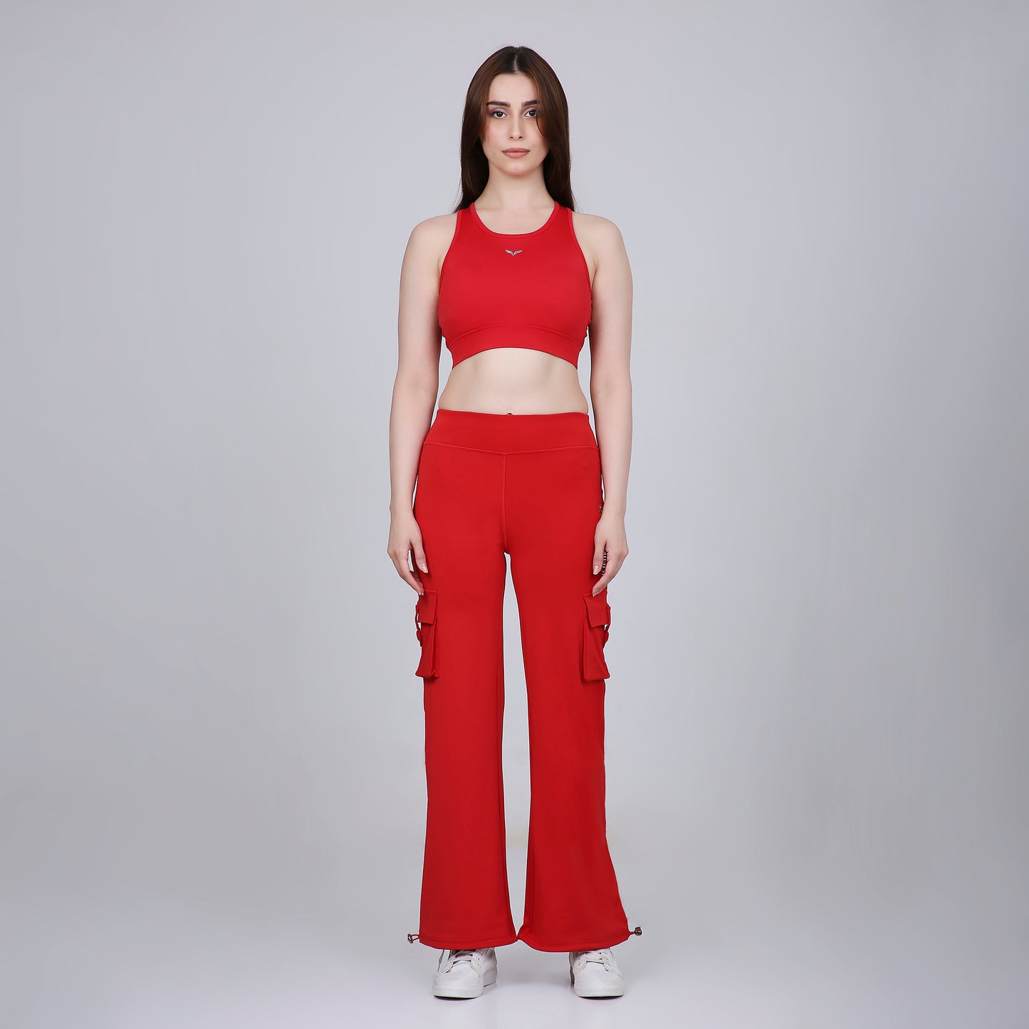 HYBRID CARGO PANTS - FIRE RED