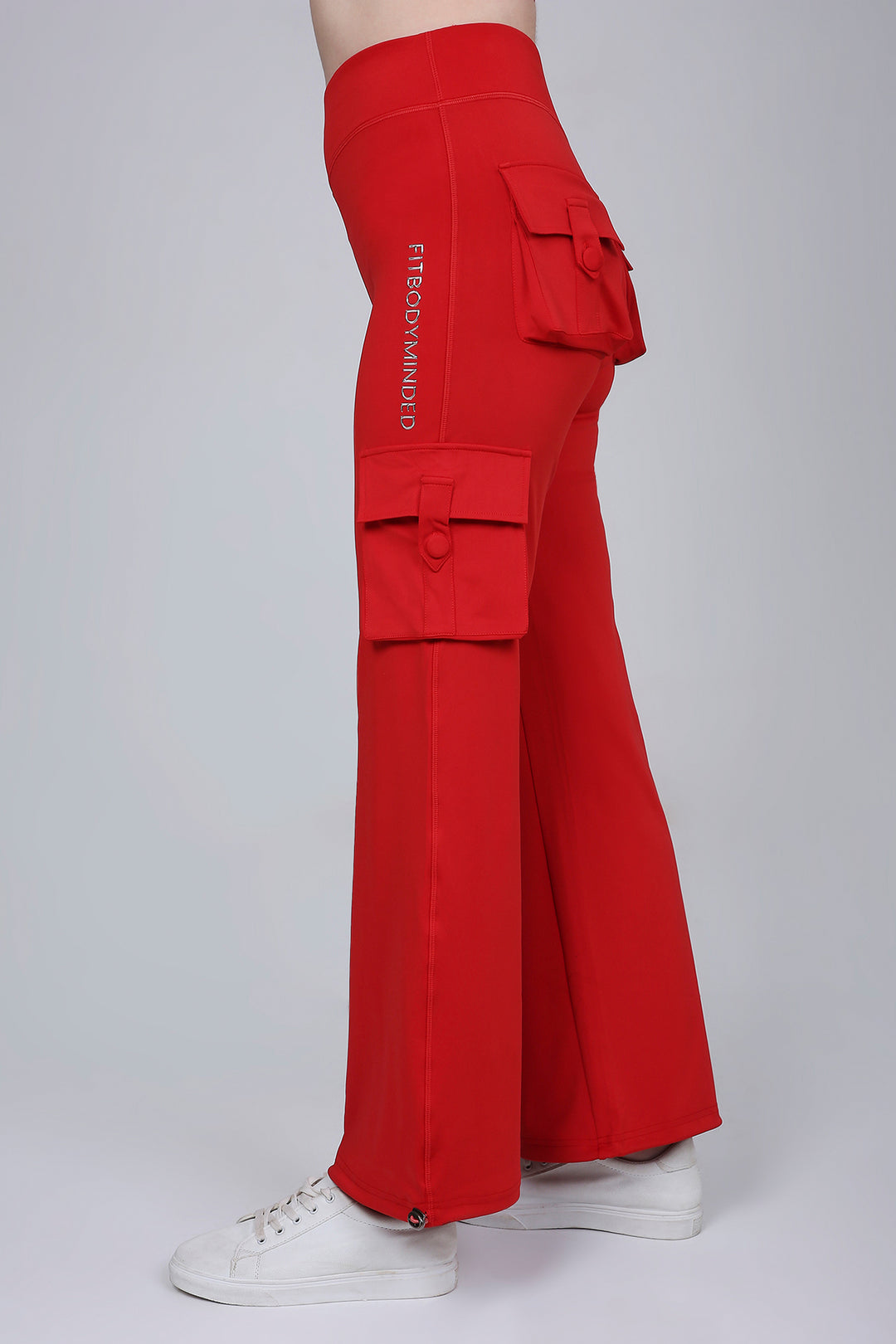 HYBRID CARGO PANTS - FIRE RED