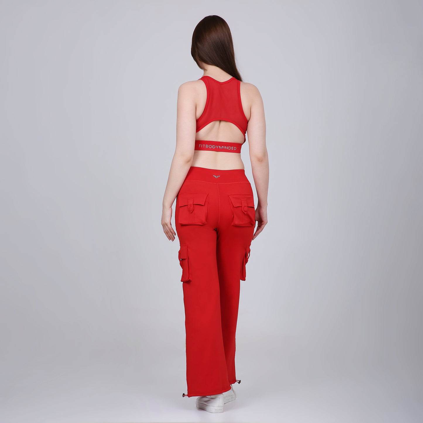 HYBRID CARGO PANTS - FIRE RED