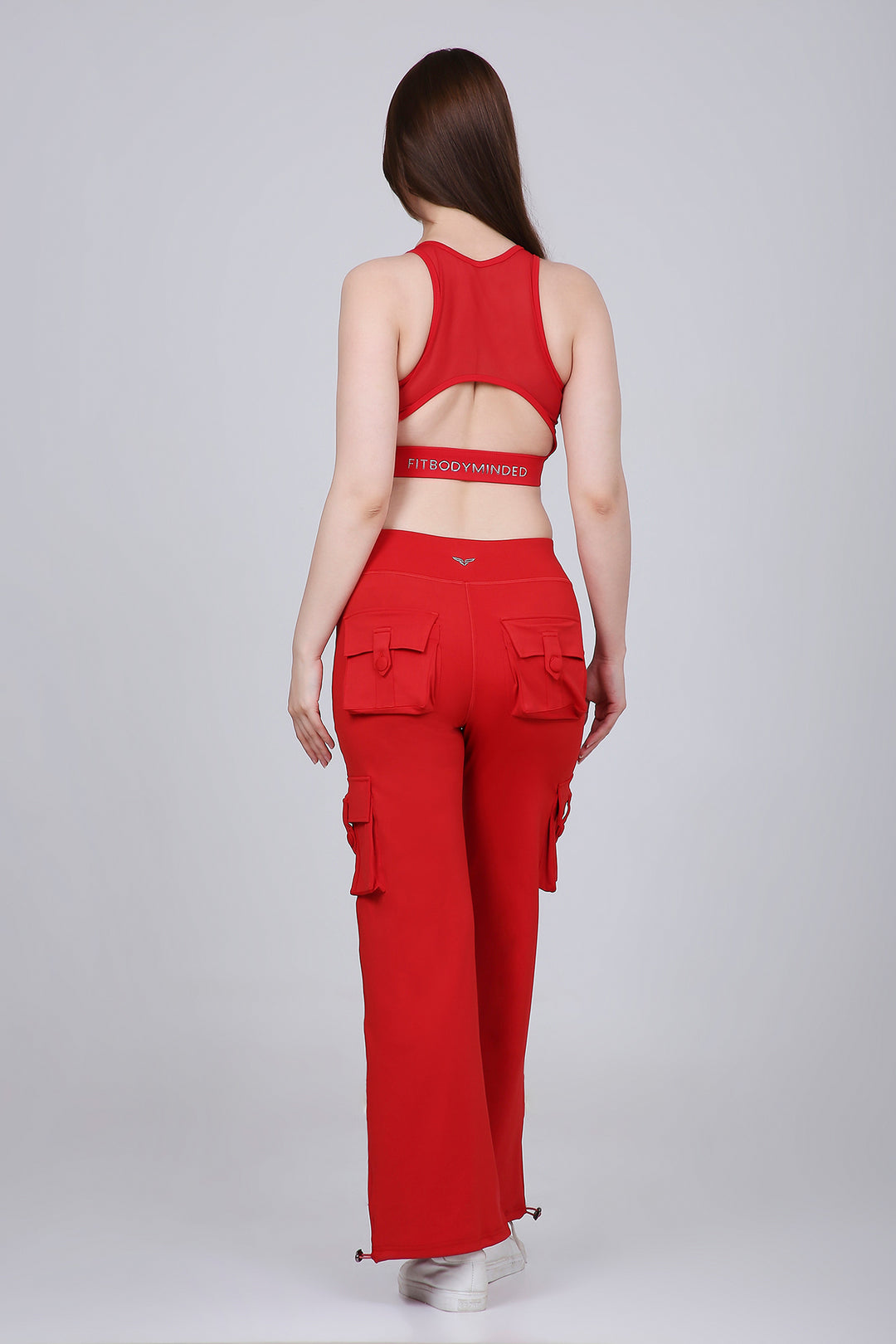 HYBRID CARGO PANTS - FIRE RED