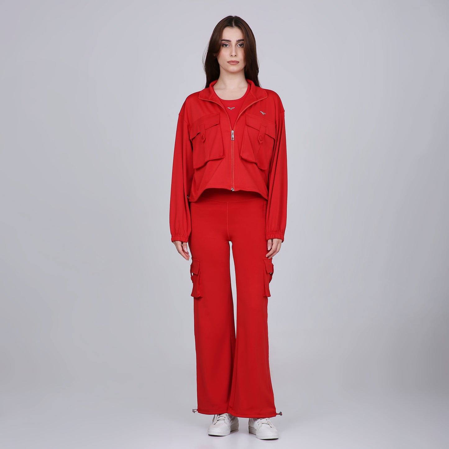HYBRID CARGO JACKET - FIRE RED