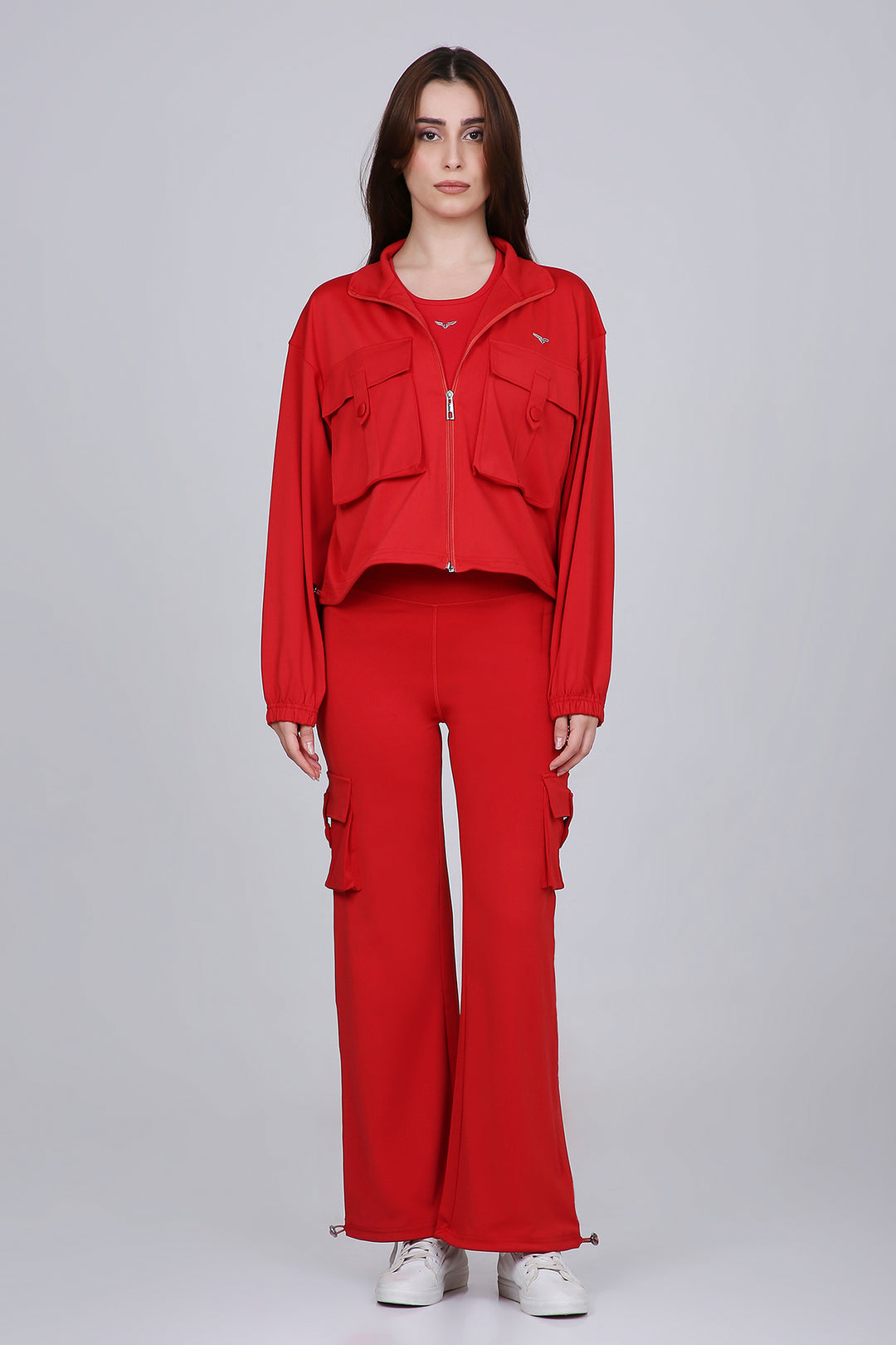 HYBRID CARGO PANTS - FIRE RED