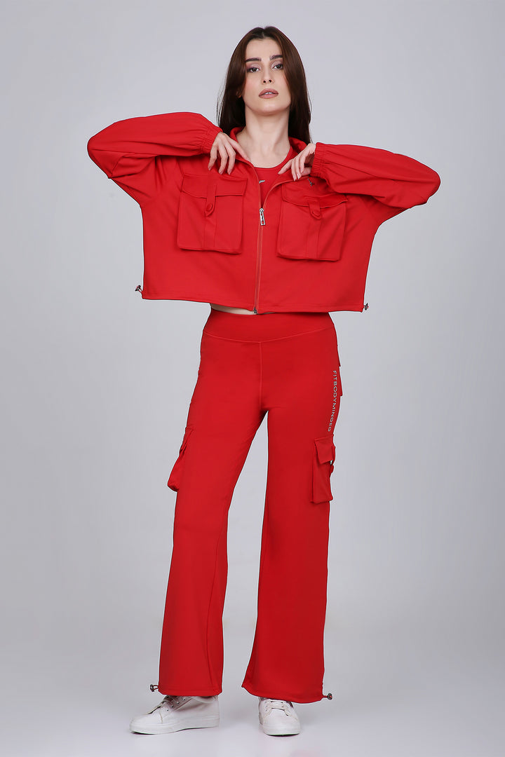 HYBRID CARGO JACKET - FIRE RED