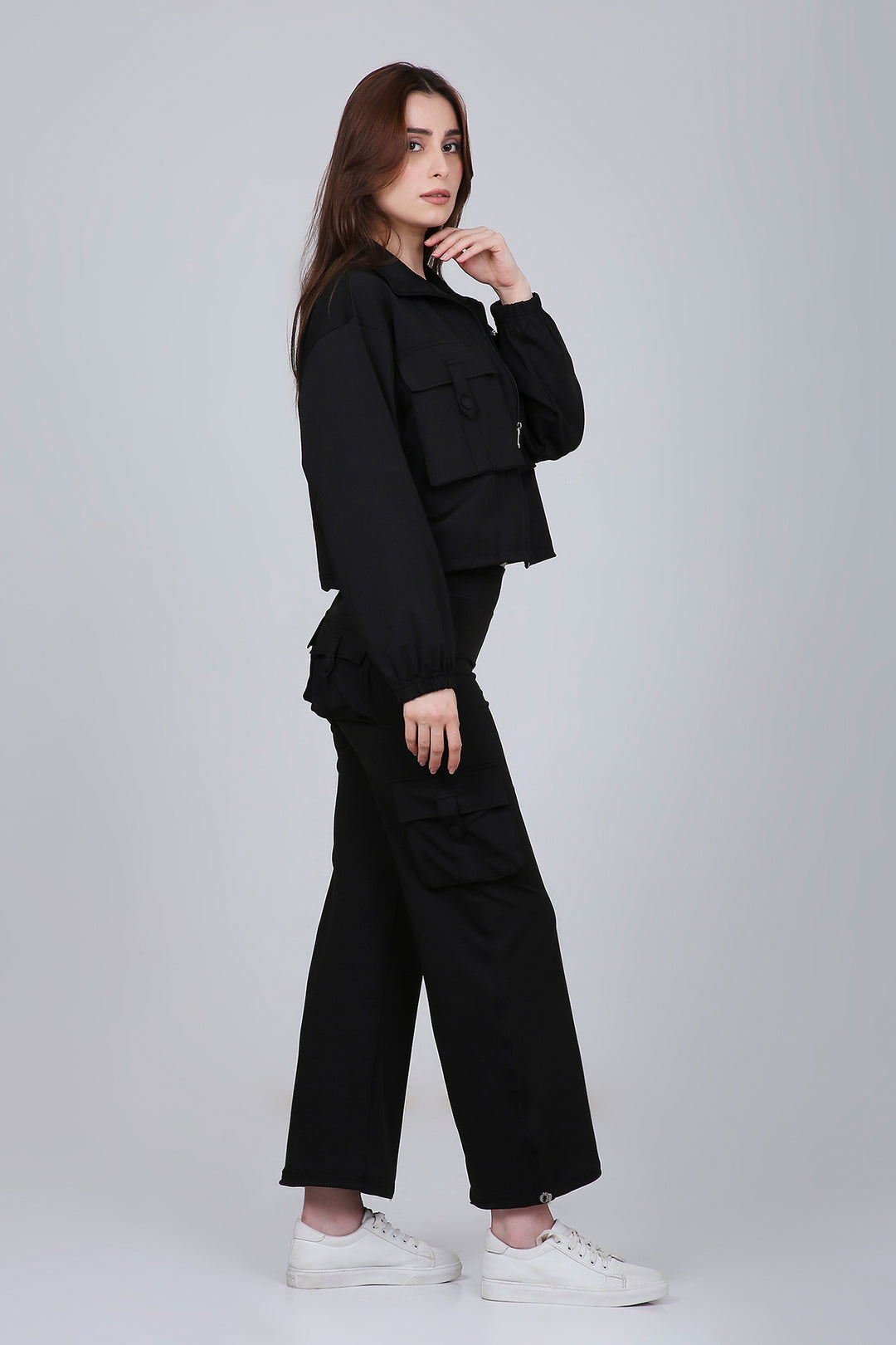 HYBRID CARGO PANTS - BLACK