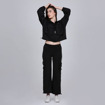 HYBRID CARGO PANTS - BLACK