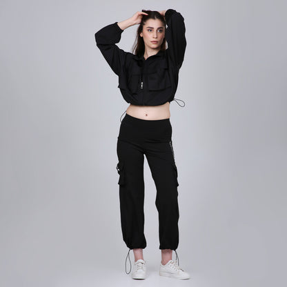 HYBRID CARGO PANTS - BLACK