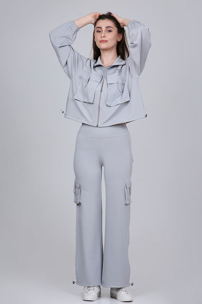 HYBRID CARGO JACKET - GREY
