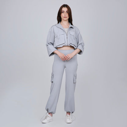 HYBRID CARGO JACKET - GREY