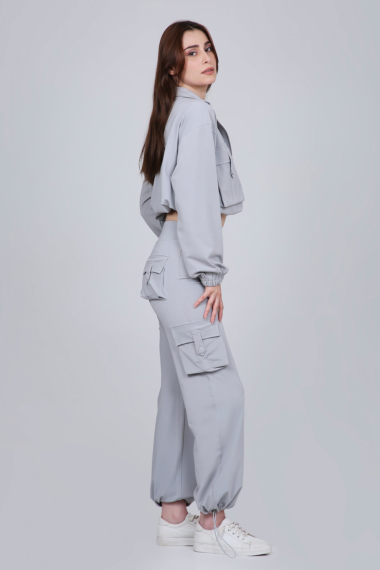 HYBRID CARGO JACKET - GREY