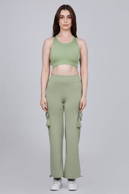 HYBRID CARGO PANTS - MATCHA