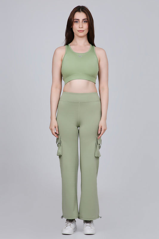 HYBRID CARGO PANTS - MATCHA