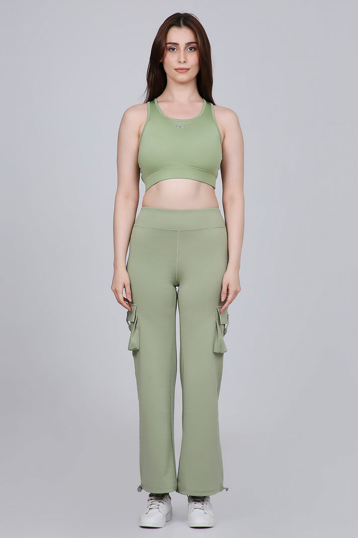 HYBRID CARGO PANTS - MATCHA