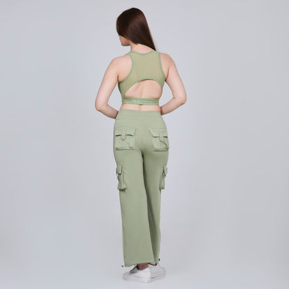 HYBRID CARGO PANTS - SAGE GREEN