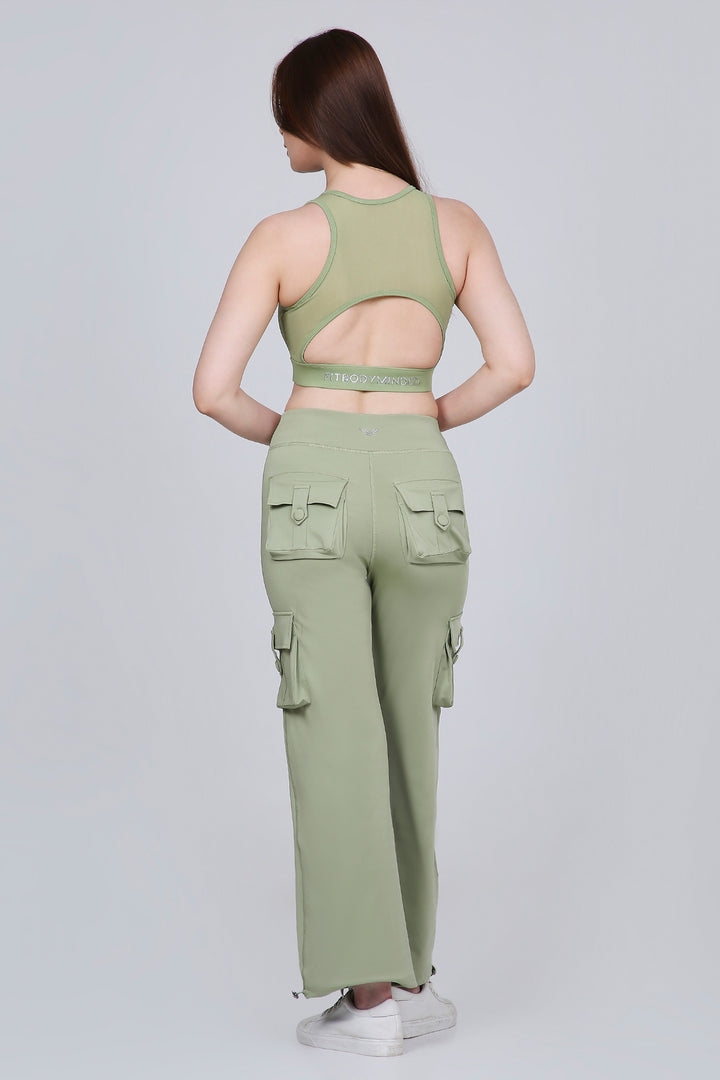 HYBRID CARGO PANTS - MATCHA