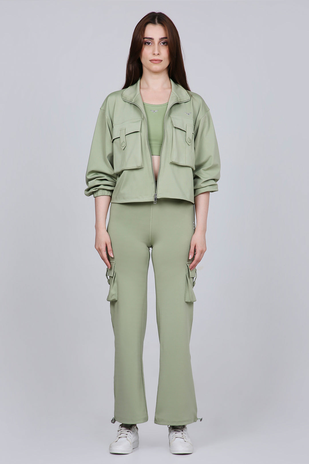 HYBRID CARGO PANTS - MATCHA