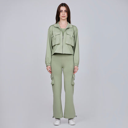 HYBRID CARGO JACKET - SAGE GREEN